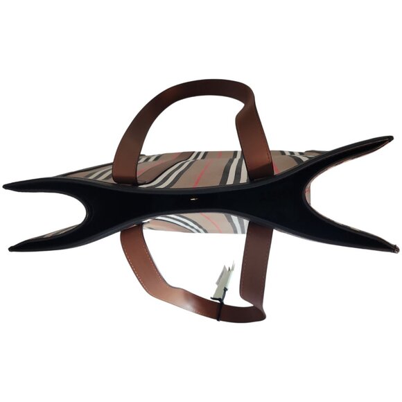 Burberry Medium NS Book Tote Bag Purse | Striped Pattern - Picture 5 of 9